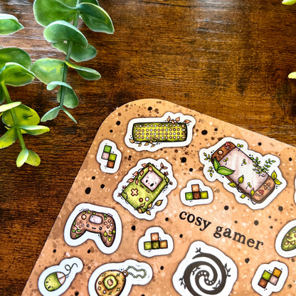 Neutral Cosy Gamer Sticker Sheet