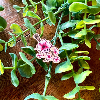 Sakura Branch Wooden Pin