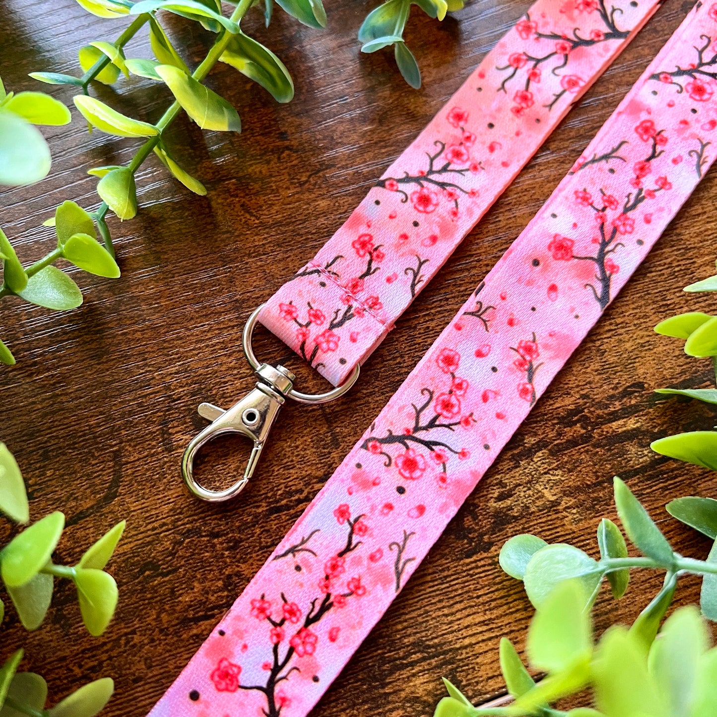 Pink Sakura Lanyard