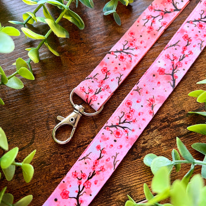 Pink Sakura Lanyard