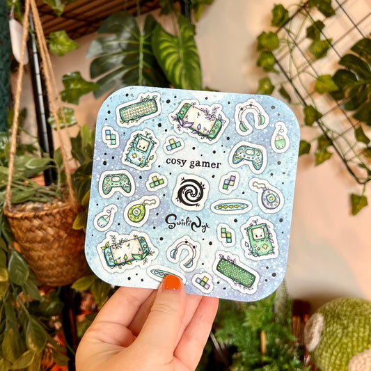 Turquoise Cosy Gamer Sticker Sheet