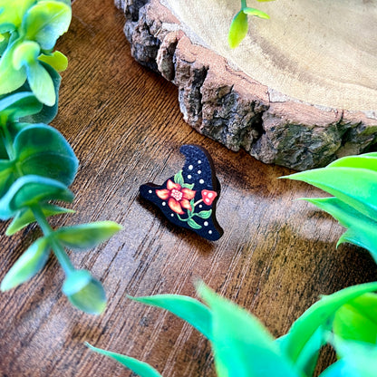 Witch Hat Wooden Pin