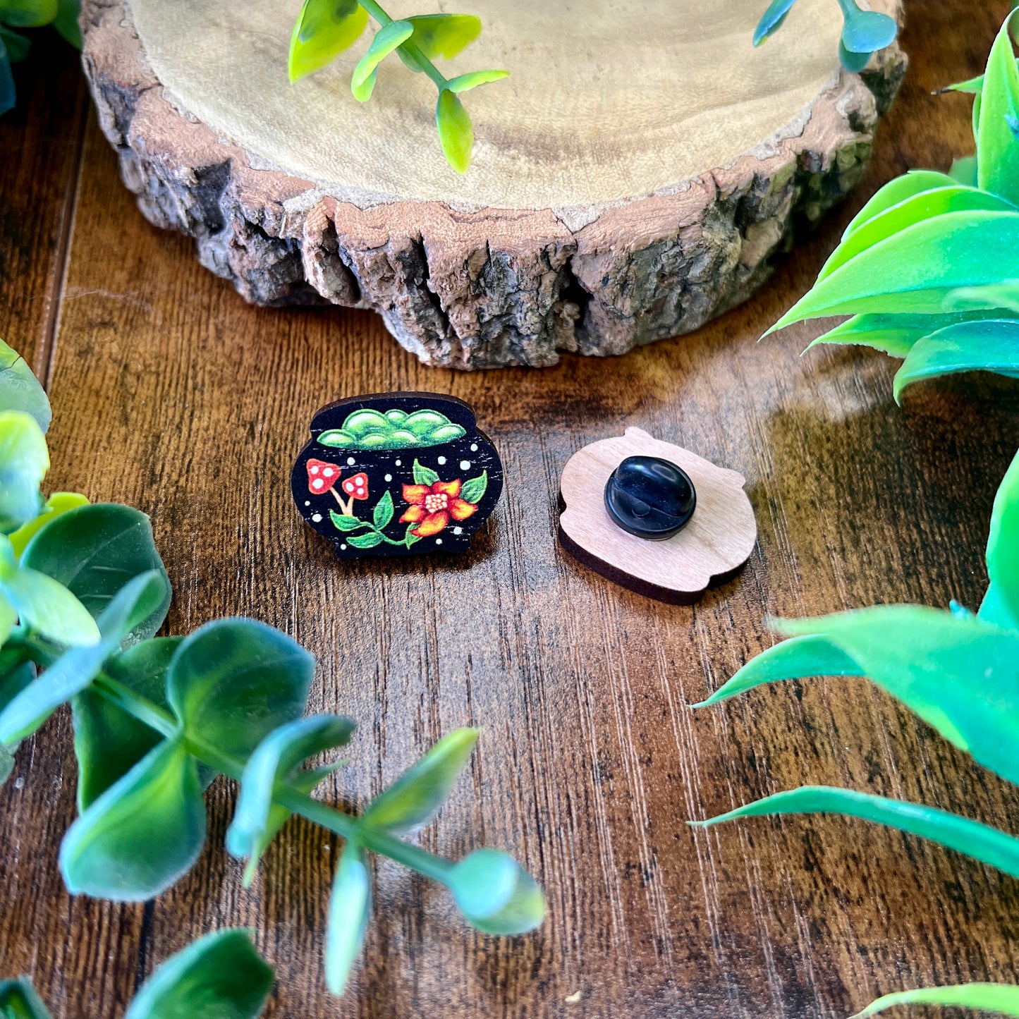 Cauldron Wooden Pin