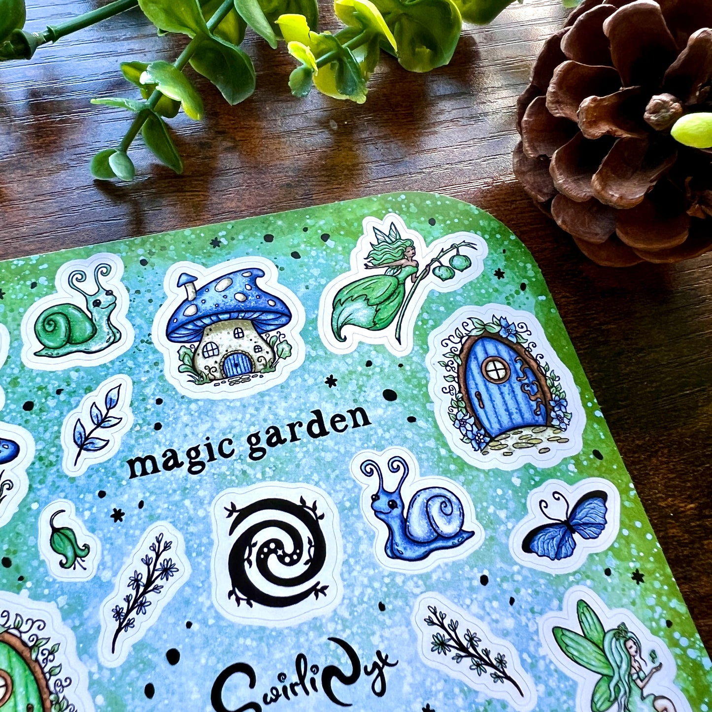 Blue Magic Garden Sticker Sheet