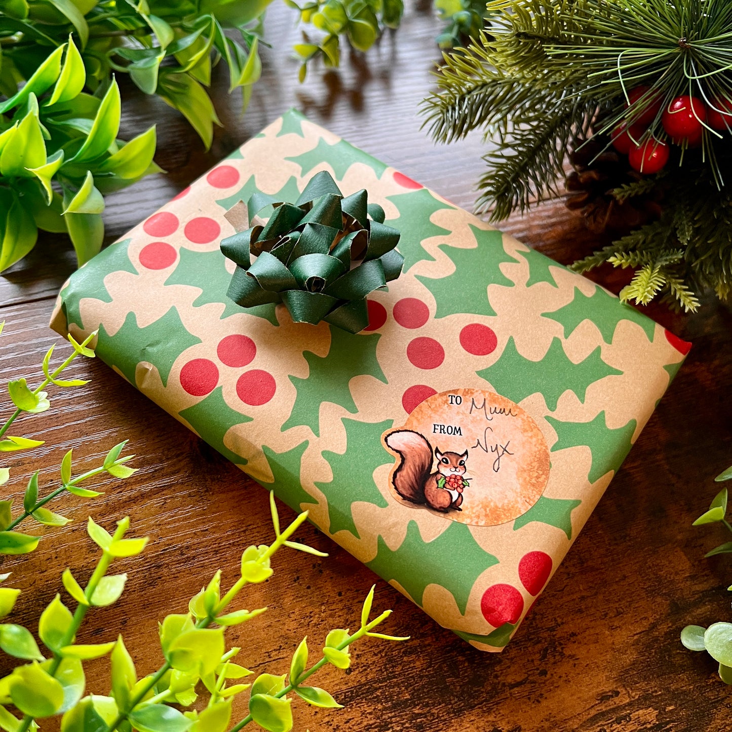 Festive Creatures Gift Tag Large Sticker Sheet