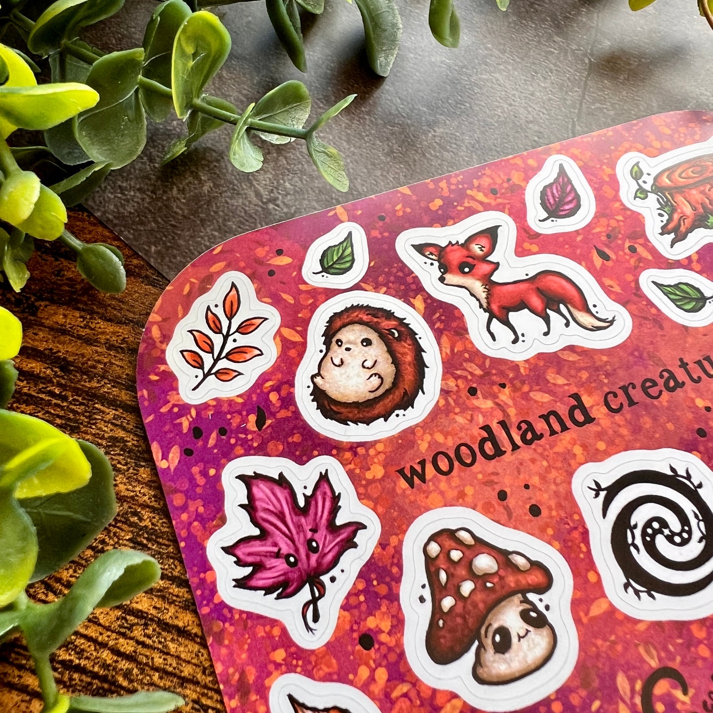 Dusk Woodland Creatures Sticker Sheet