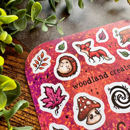 Dusk Woodland Creatures Sticker Sheet