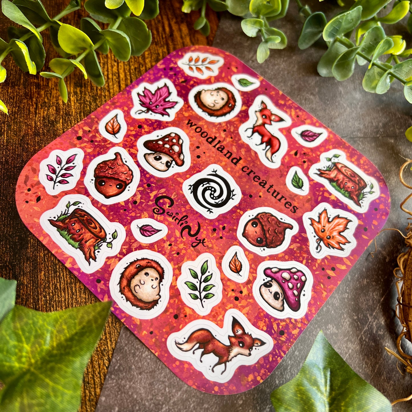 Dusk Woodland Creatures Sticker Sheet