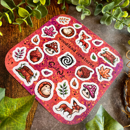 Dusk Woodland Creatures Sticker Sheet