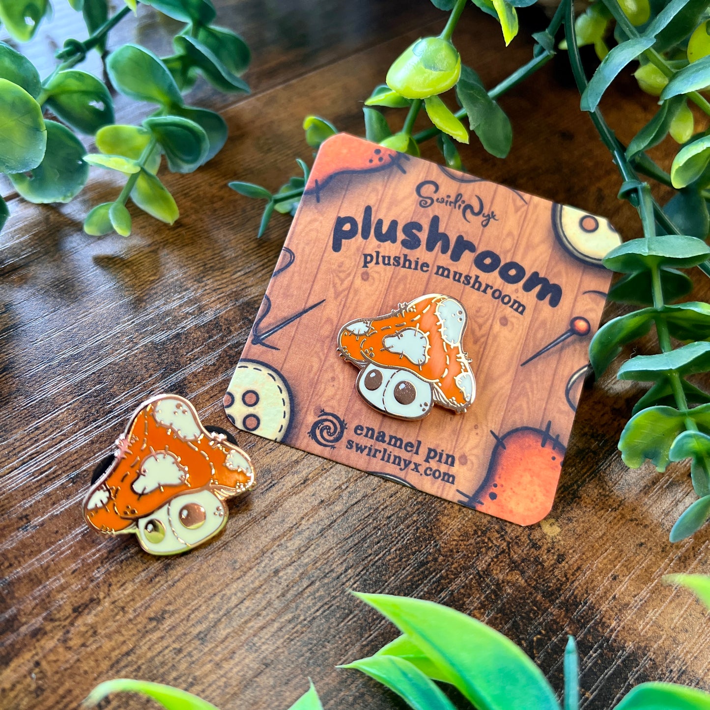Plushroom the Mushroom Enamel Pin