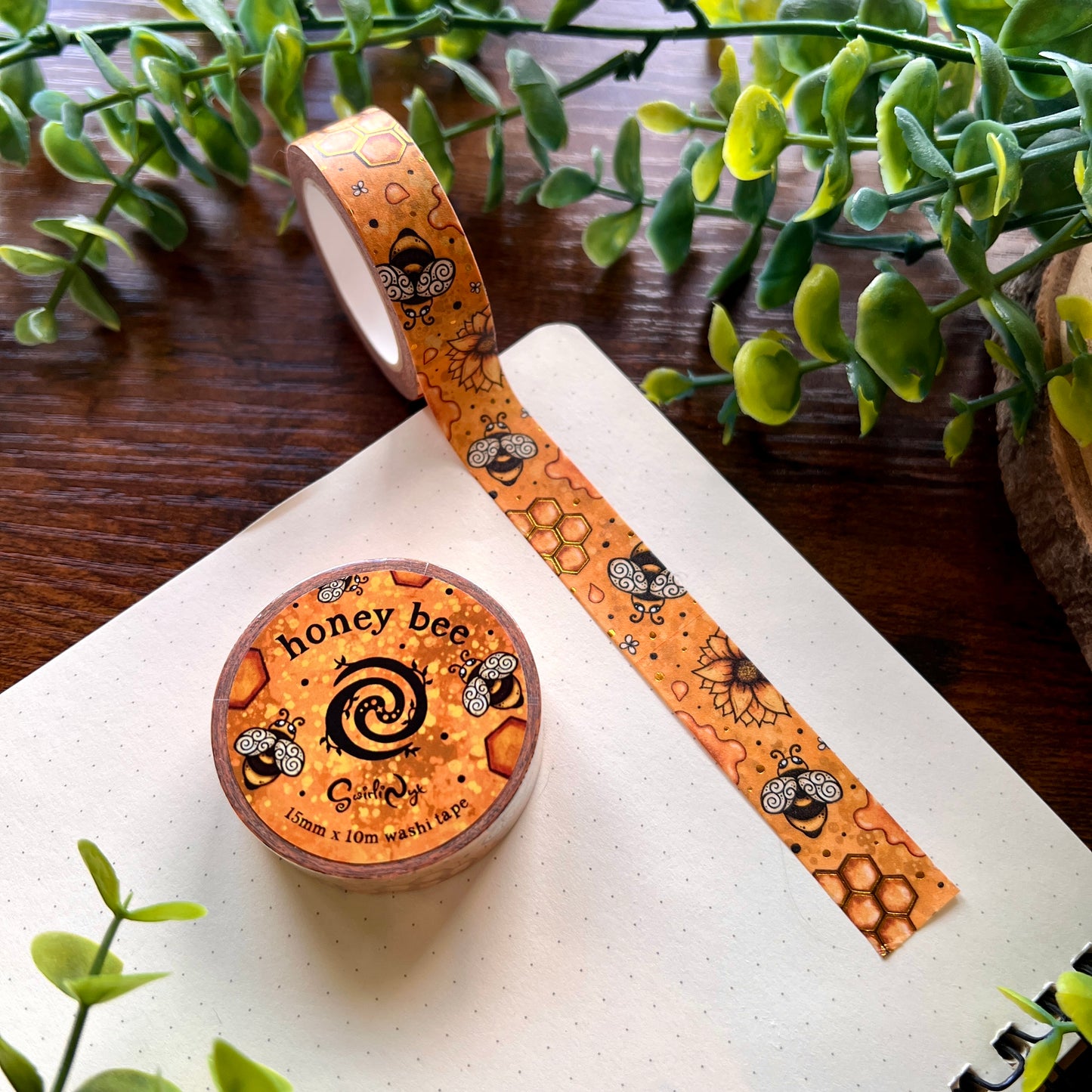 Honey Bee Foil Washi Tape