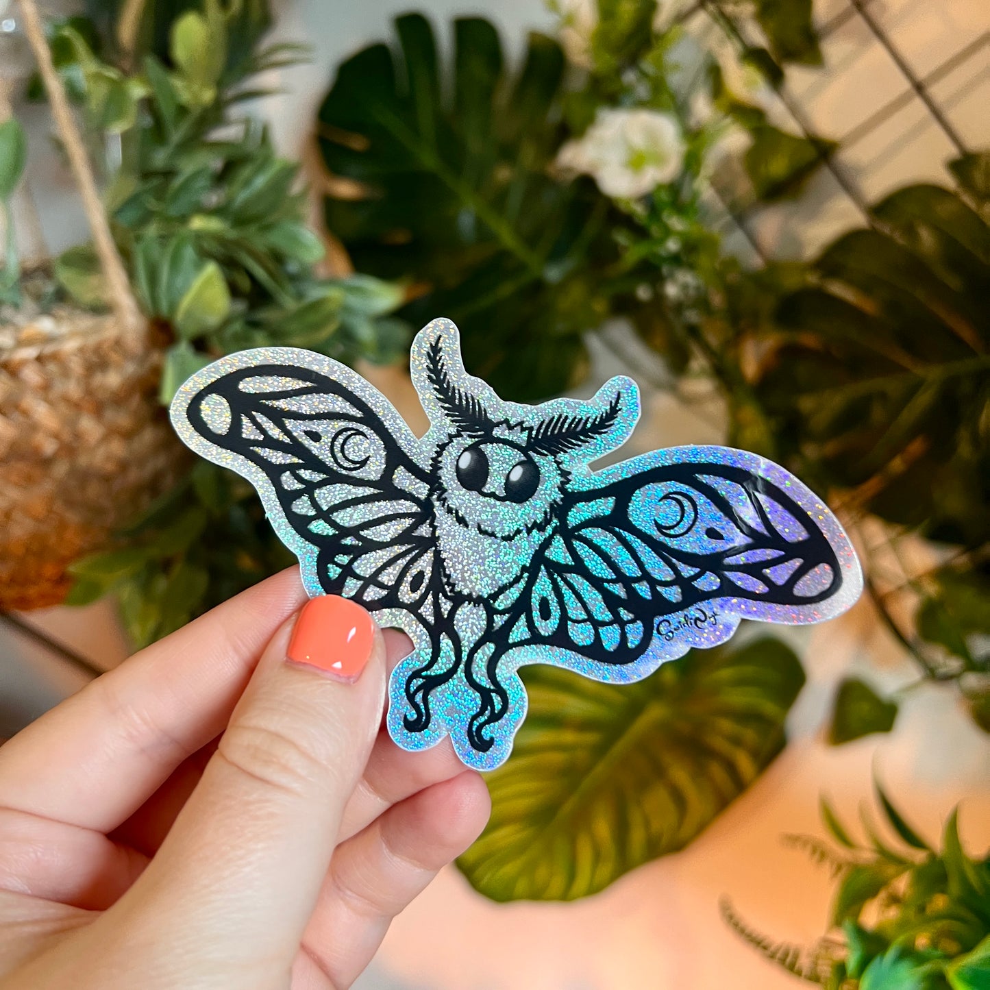 Lunie the Moth Pixie Dust Sticker