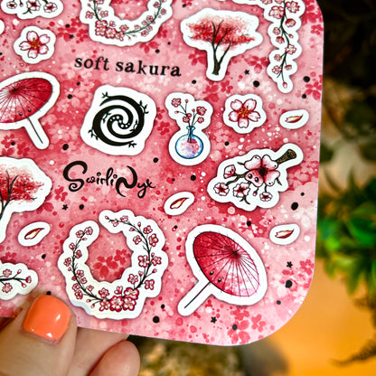Pink Soft Sakura Sticker Sheet