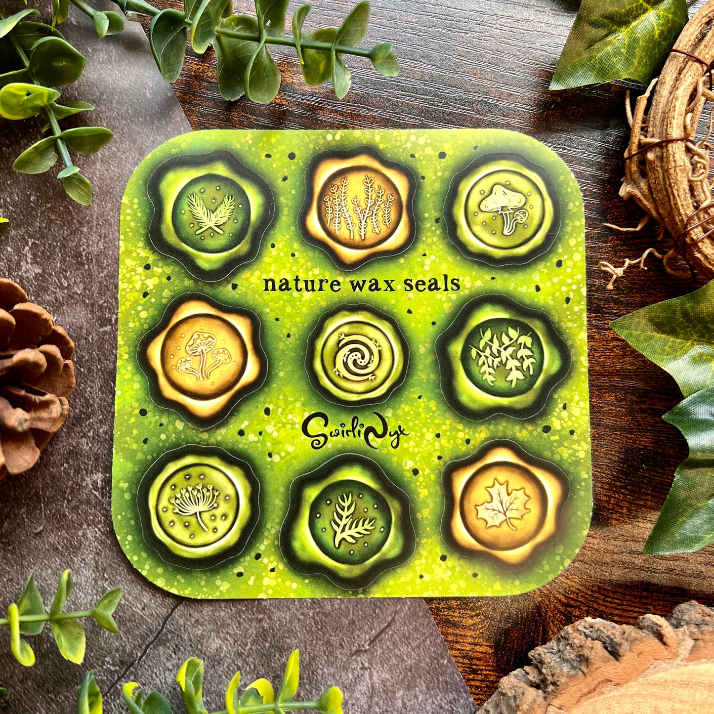 Nature Wax Seal Sticker Sheet