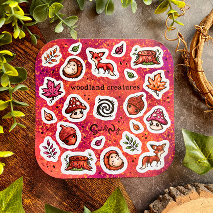 Dusk Woodland Creatures Sticker Sheet