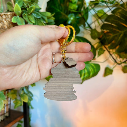 Mushie Mama Wooden Keyring