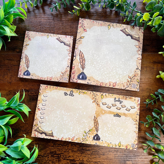 Ink and Quill Notepad Set