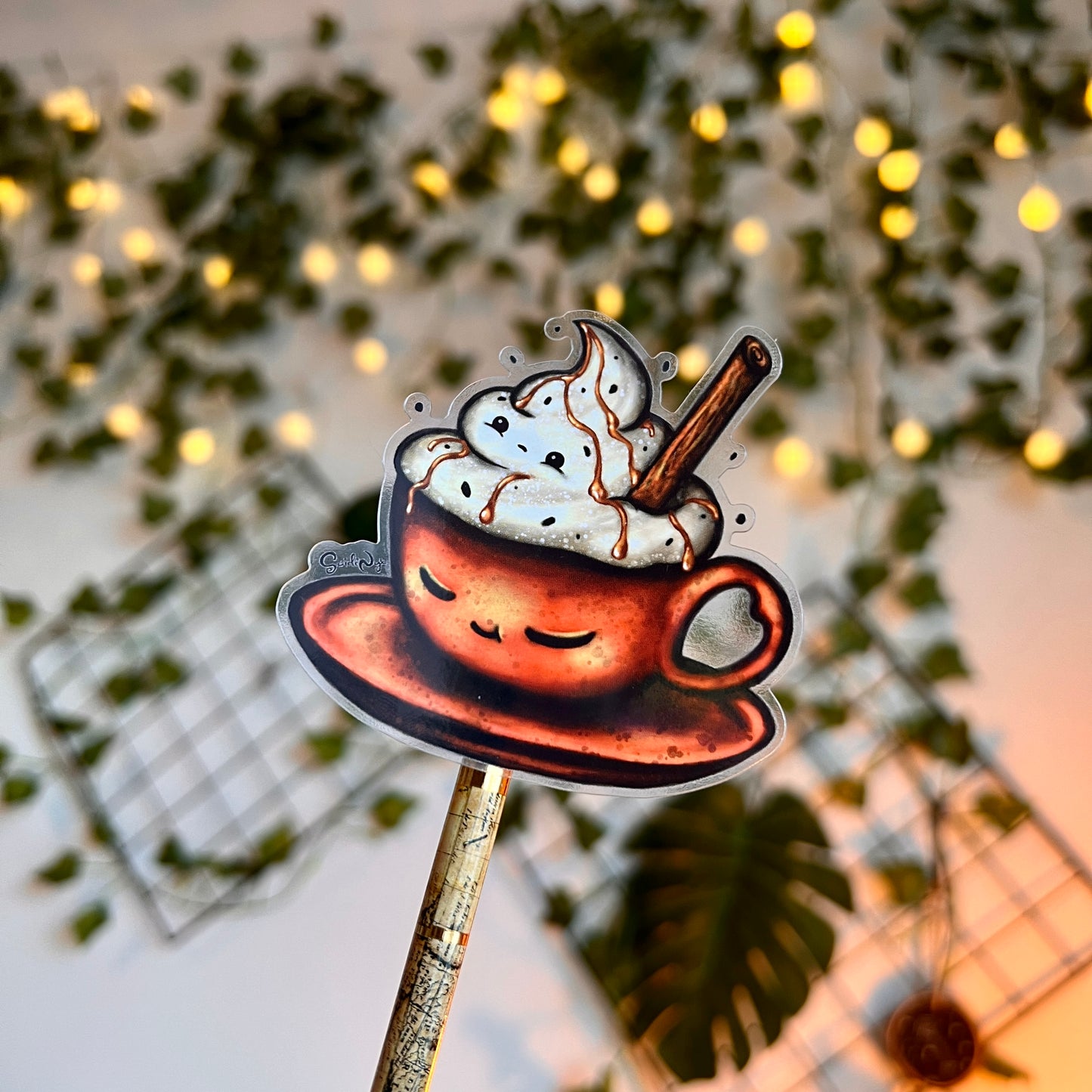 Cosy Cocoa Clear Sticker