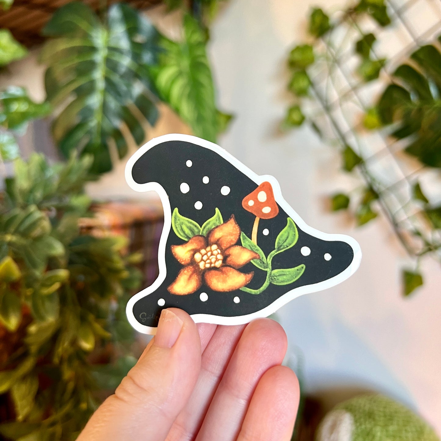 Witch's Hat Clear Sticker