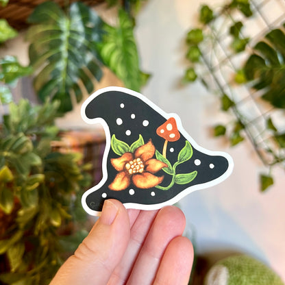 Witch's Hat Clear Sticker
