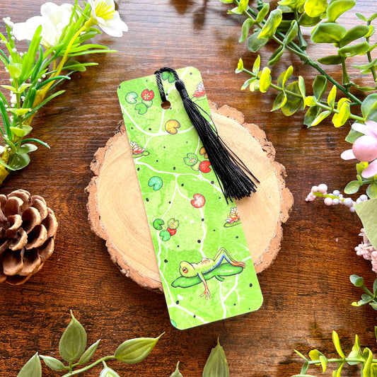 Tropical Lily Pad Frog Bookmark
