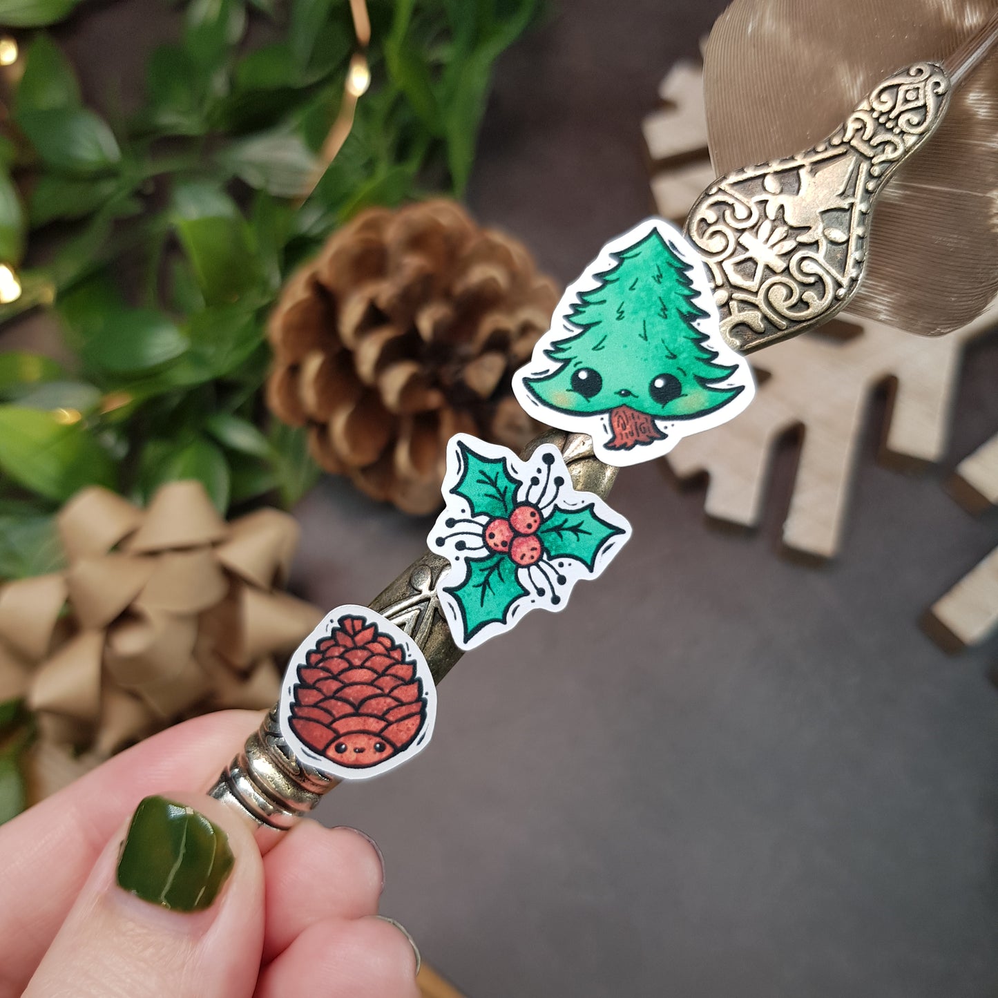 Festive Foliage Green Sticker Sheet