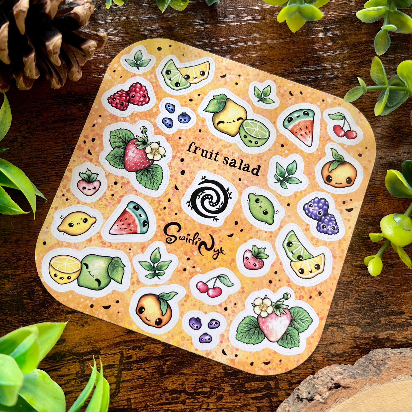 Pastel Fruit Salad Sticker Sheet