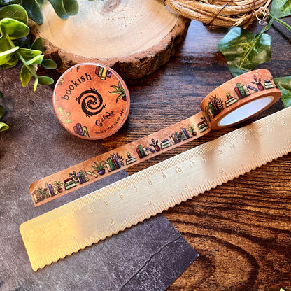 Bookish Washi Tape ~ Bookshelves and Plants