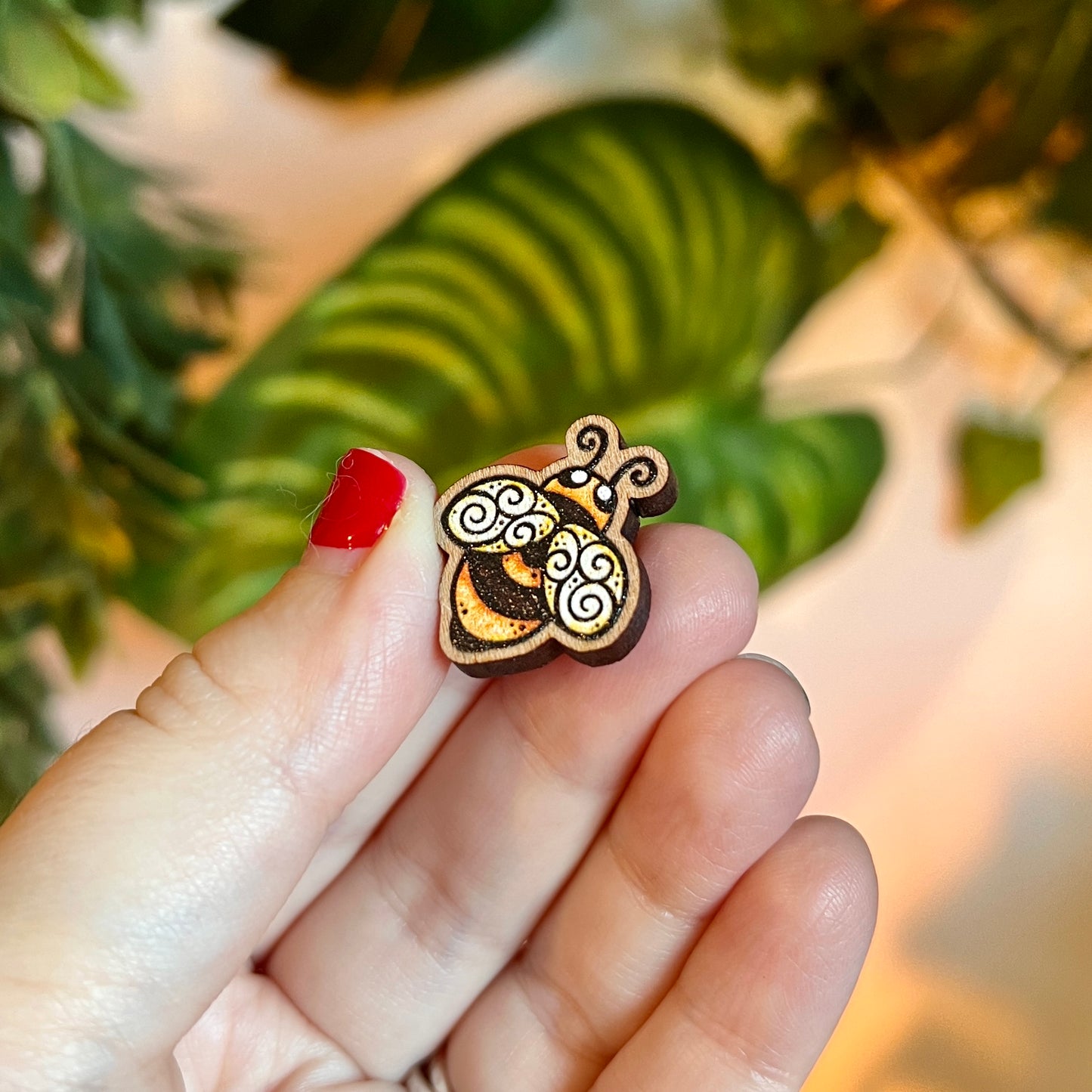 Mini Bumblebee Wooden Pin