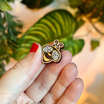 Mini Bumblebee Wooden Pin