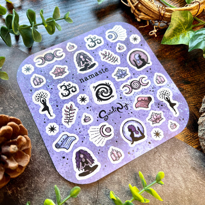 Purple Namaste Sticker Sheet
