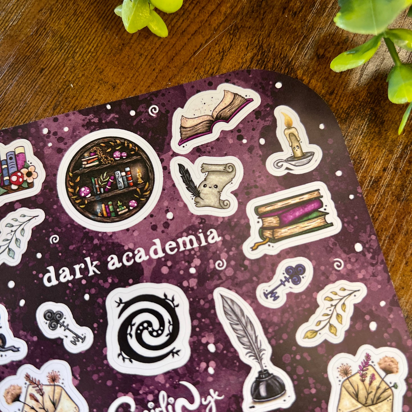 Gothic Dark Academia Sticker Sheet