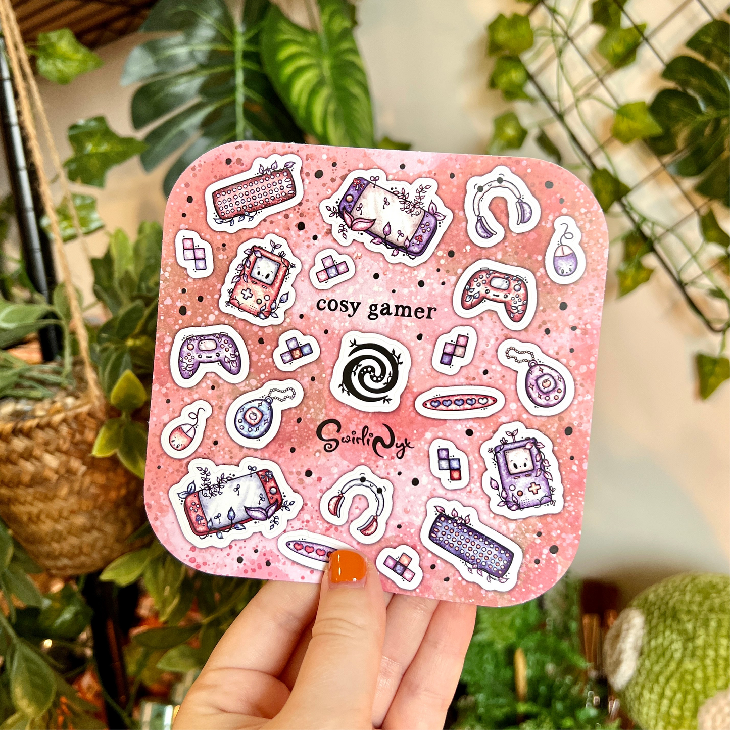 Pink Cosy Gamer Sticker Sheet