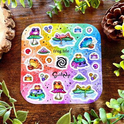 Rainbow Frog Life Sticker Sheet