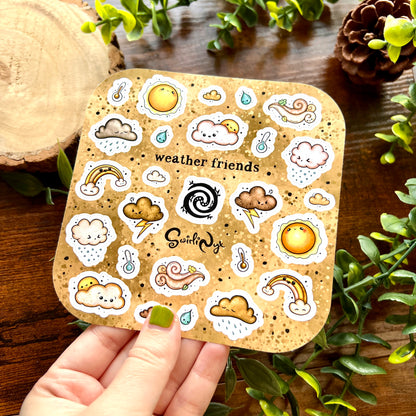 Sepia Weather Friends Sticker Sheet