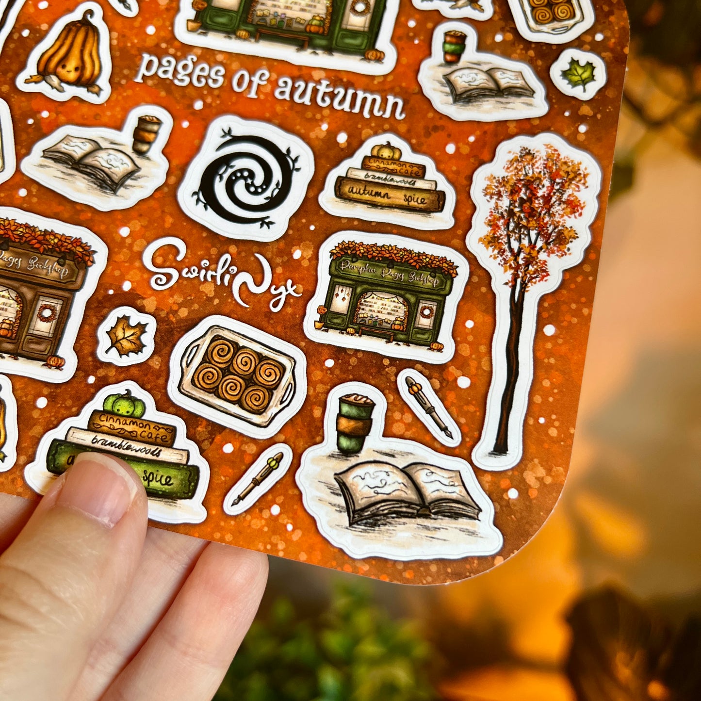 Pages of Autumn Orange Sticker Sheet