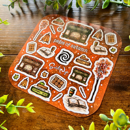 Pages of Autumn Orange Sticker Sheet