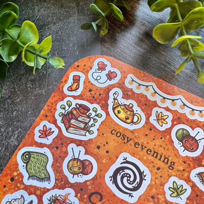 Warm Cosy Evening Sticker Sheet