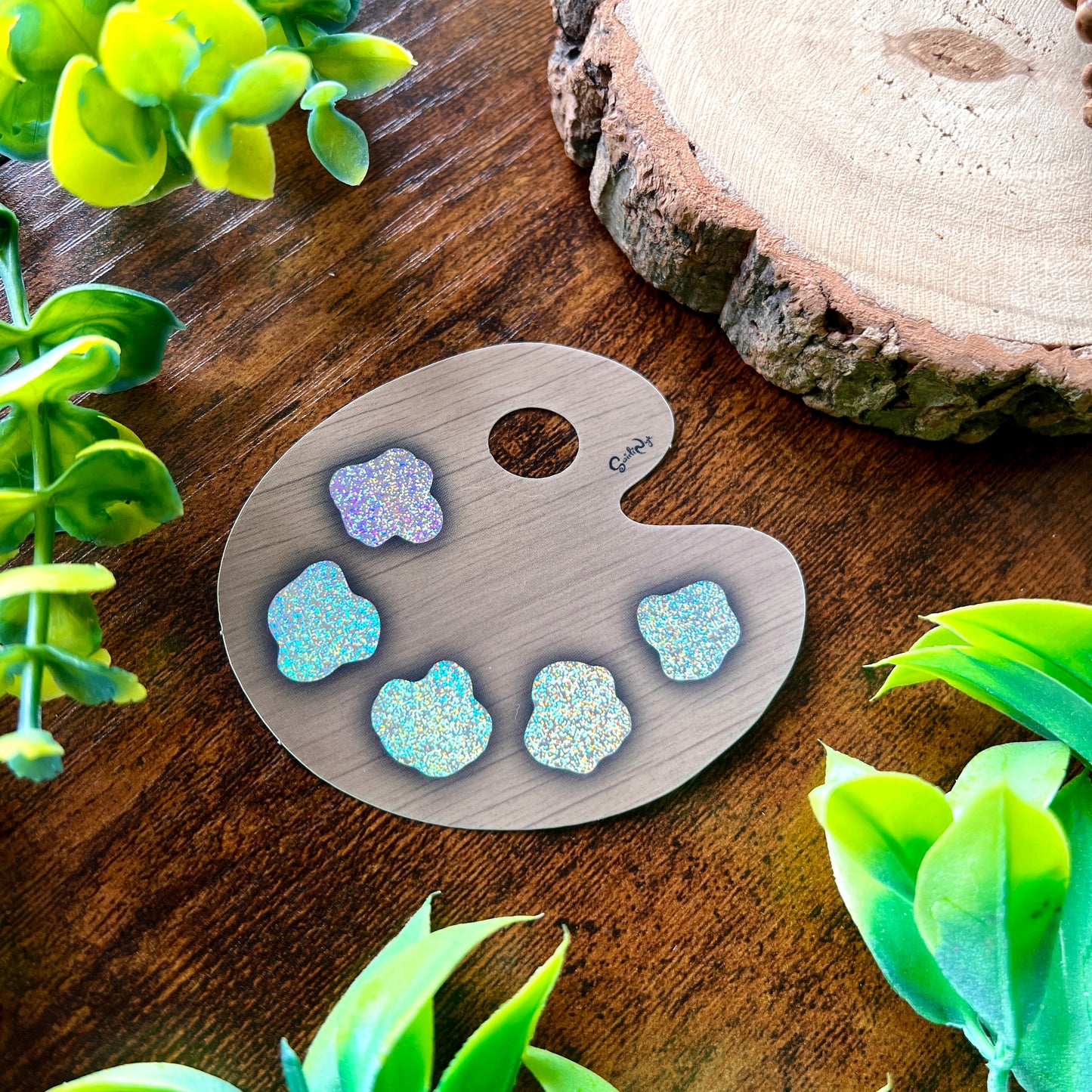 Sparkly Paint Palette Sticker