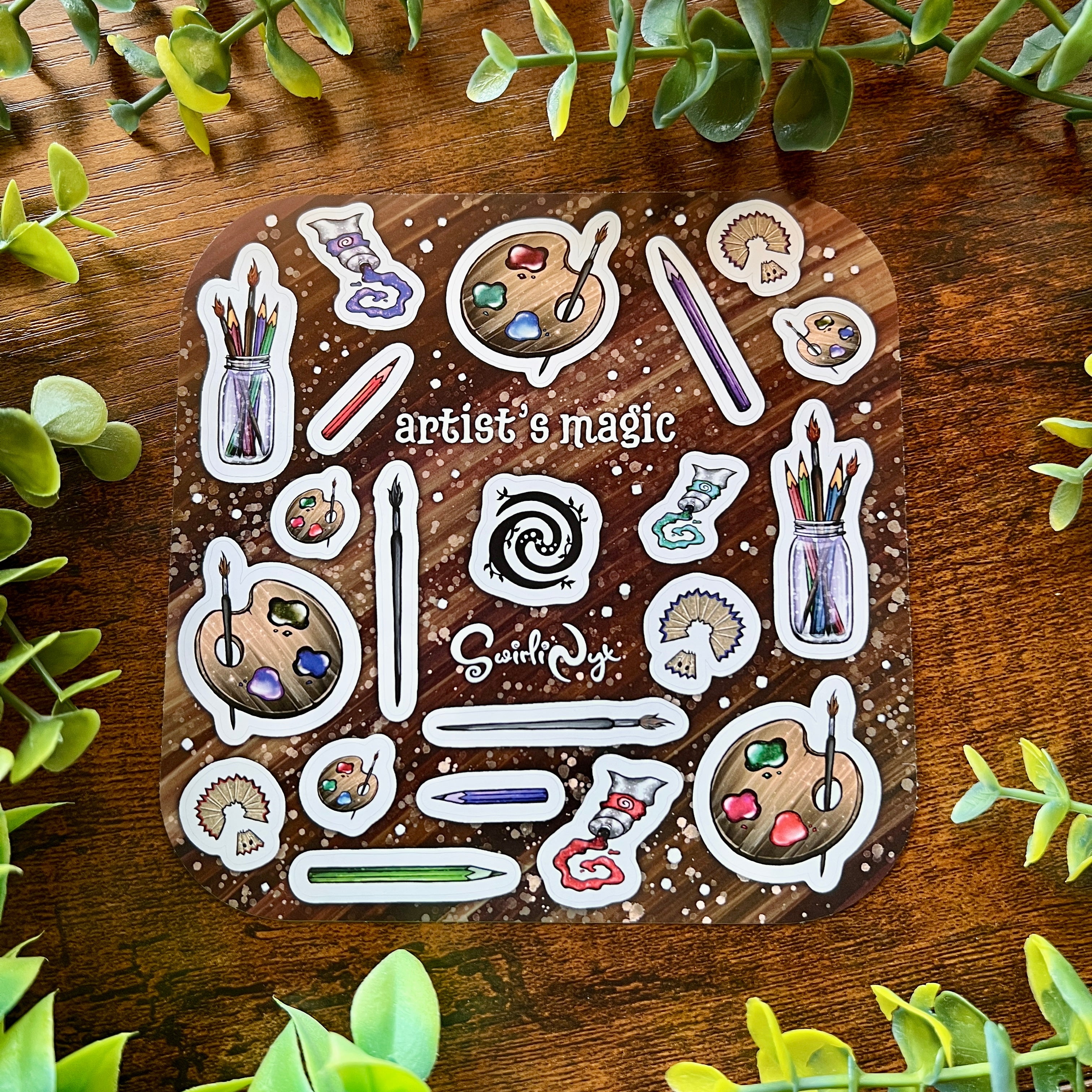 Artist's Magic Dark Sticker Sheet