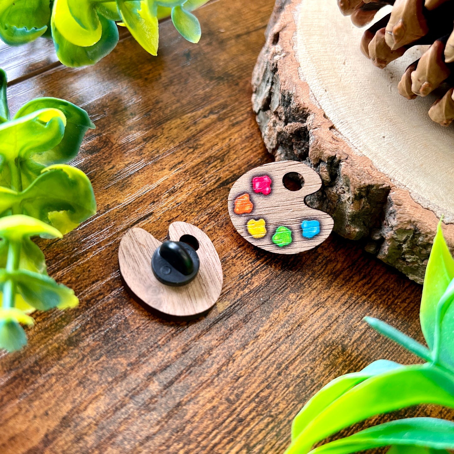 Classic Paint Palette Wooden Pin
