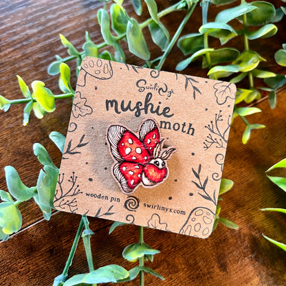 Mushie Moth Wooden Pin