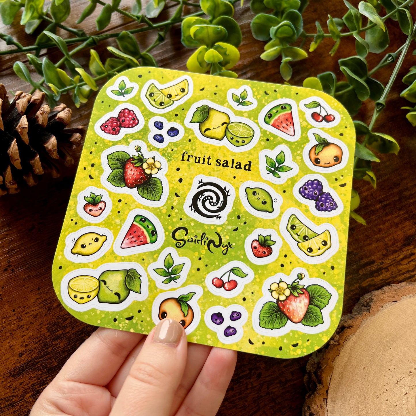 Bright Fruit Salad Sticker Sheet