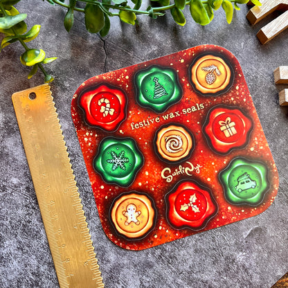 END OF LINE Festive Wax Seal Sticker Sheet