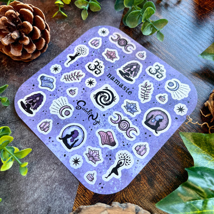Purple Namaste Sticker Sheet