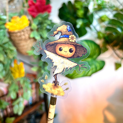 Silly Scarecrow Clear Sticker