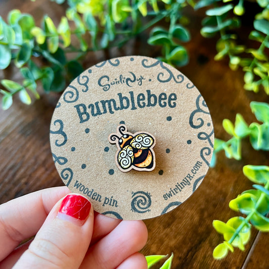 Mini Bumblebee Wooden Pin
