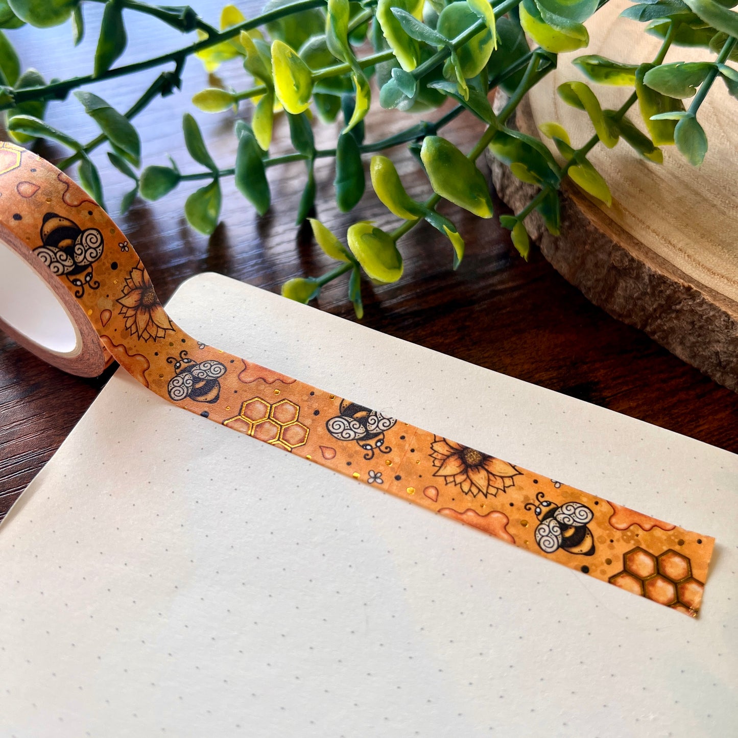 Honey Bee Foil Washi Tape