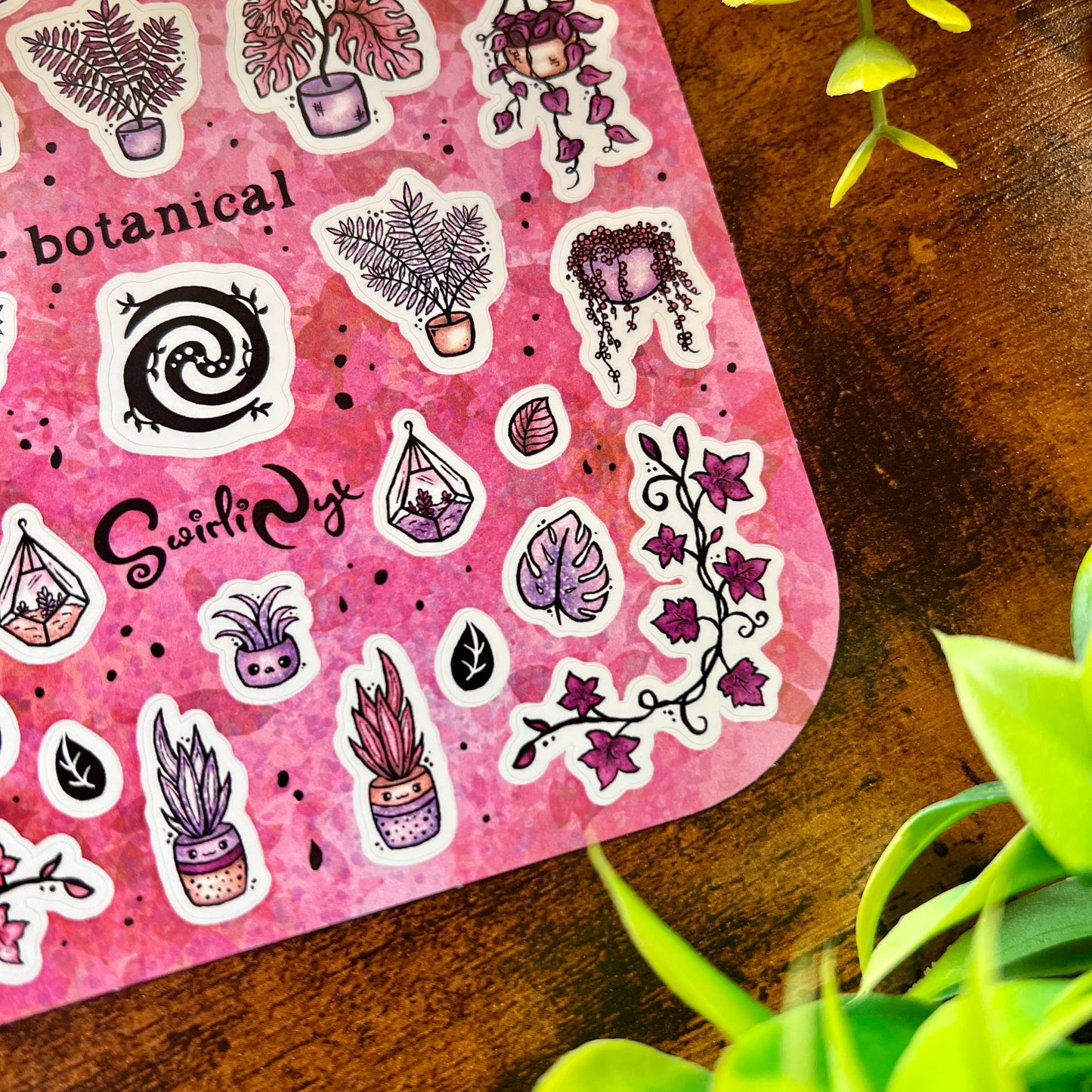 Pink Botanical Sticker Sheet