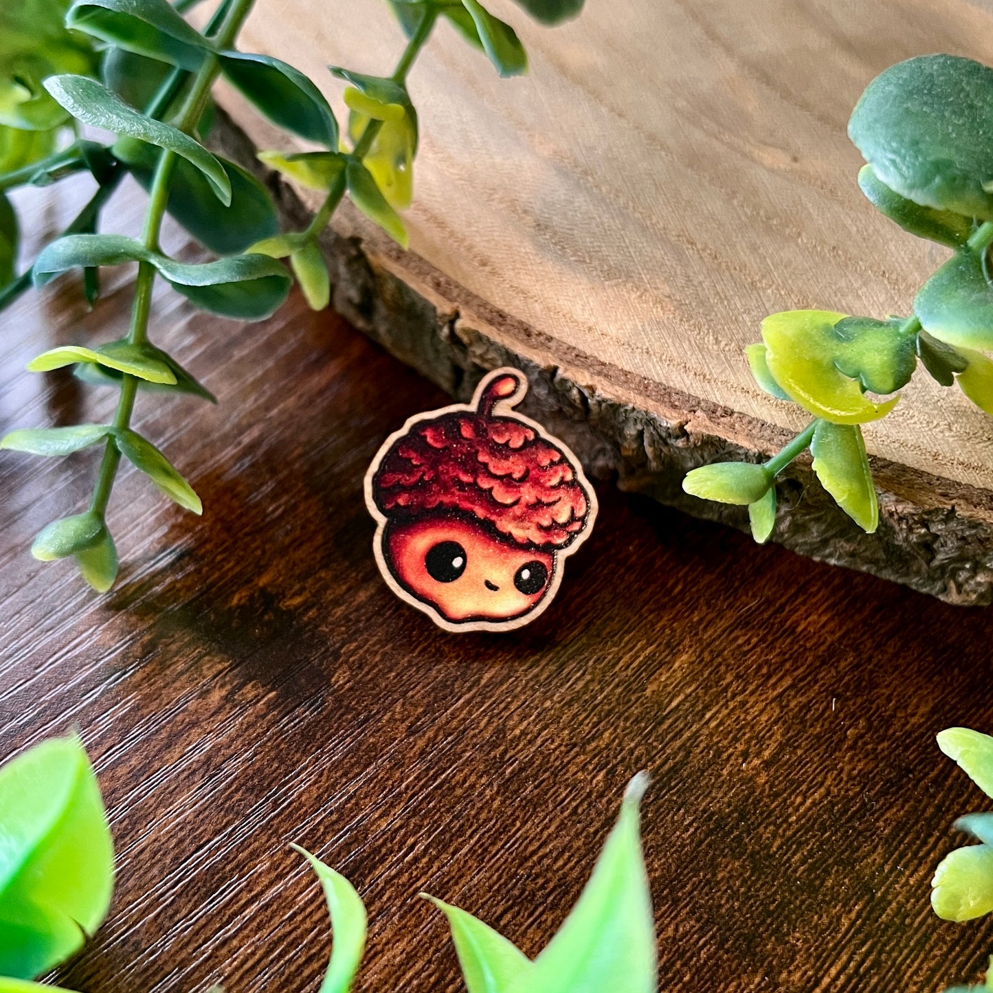 Oakley the Acorn Wooden Pin